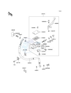 KMX 125 A [KMX 125] (A12-A14) [KMX 125] drawing FRONT MASTER CYLINDER