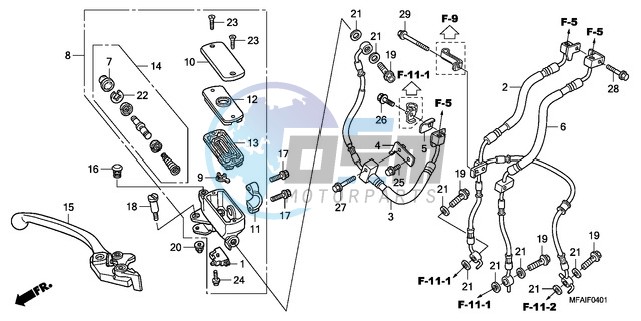 FR. BRAKE MASTER CYLINDER (CBF1000A/T/S)