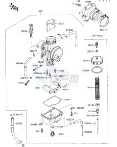 KX 250 G [KX250] (G1-G3) [KX250] drawing CARBURETOR