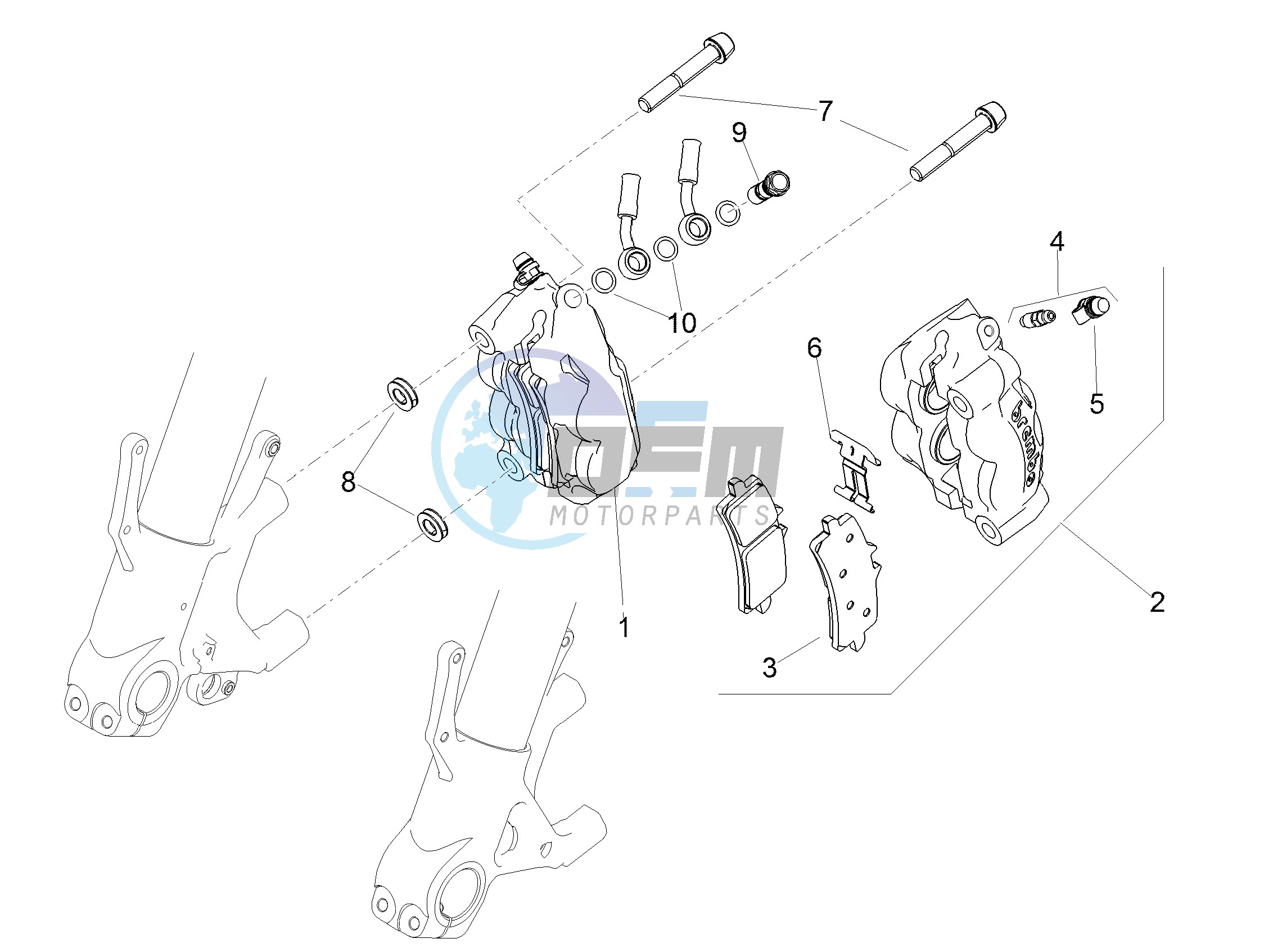 Front brake caliper