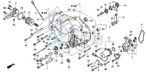 TRX350TE FOURTRAX 350 ES drawing FRONT CRANKCASE COVER (TRX350TE/FE)