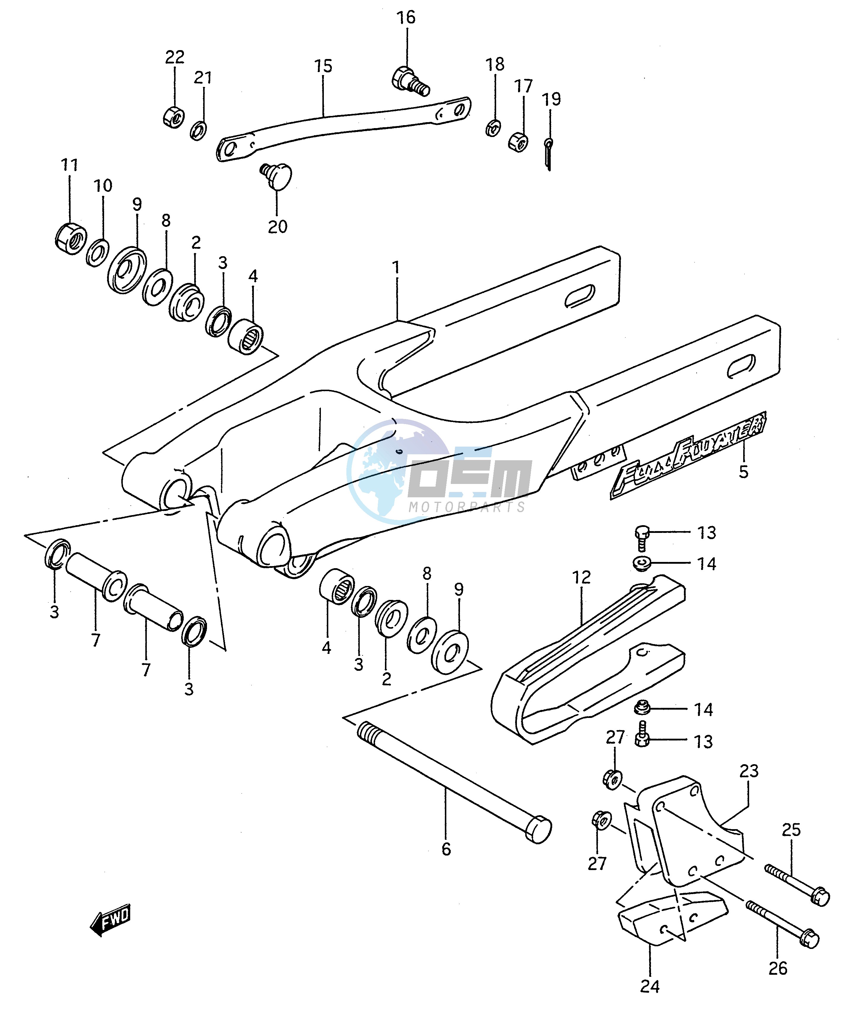 REAR SWINGING ARM (MODEL K)