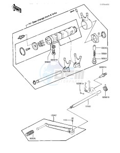 KZ 550 A (A3-A4) drawing GEAR CHANGE MECHANISM -- 82-83 A3_A4- -