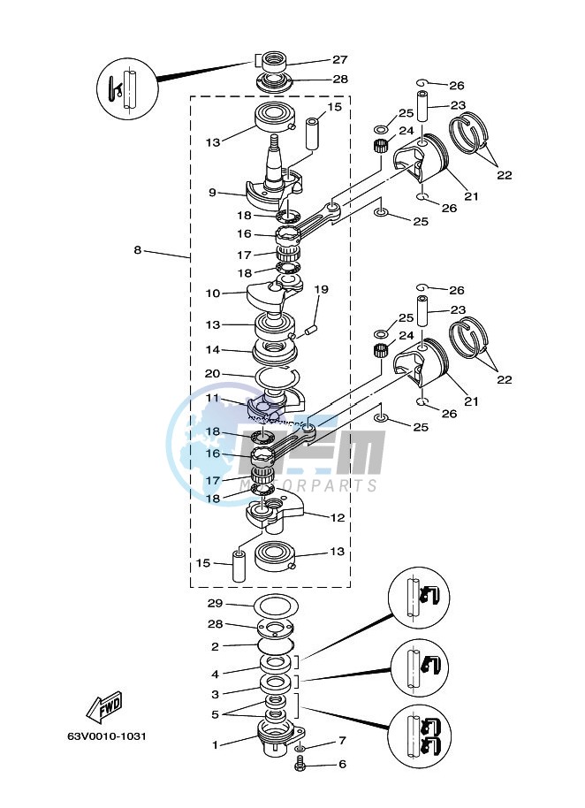 CRANKSHAFT--PISTON