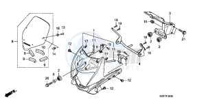 CBF125MB drawing FRONT COWL