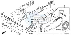 CB600F39 UK - (E / MKH ST) drawing SWINGARM