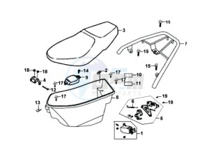 ORBIT 50 drawing BUDDYSEAT - REAR LUGGAGE FRAME