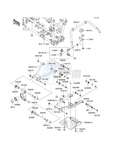 KVF 750 B (BRUTE FORCE 750 4X4I) (B6F-B7FA) B7F drawing REAR SUSPENSION