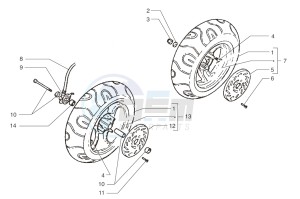 Ark LC Red-Pearl white-Matt Black 50 drawing Front wheel-Rear wheel