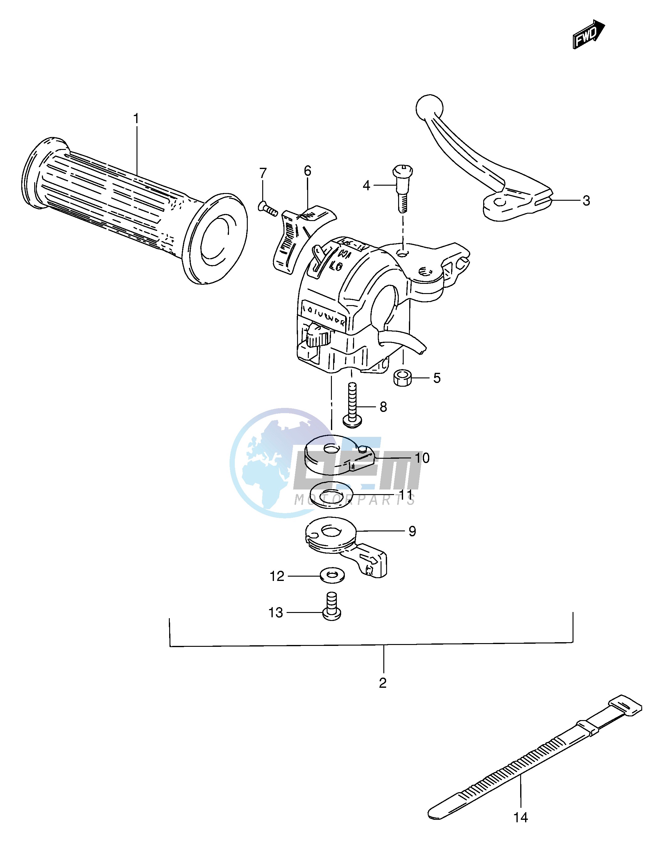 LEFT HANDLE SWITCH (E1,E2,E16,E50)