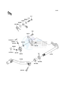 KLX450R KLX450ABF EU drawing Gear Change Mechanism