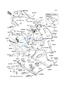 NINJA ZX-6RR ZX600-N1H FR GB XX (EU ME A(FRICA) drawing Cowling Lowers