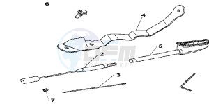 GL1800D GoldWing - GL1800-D UK - (E) drawing CB ANTENNA (LONG)