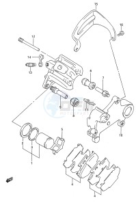 RMX250 (E28) drawing REAR CALIPERS (MODEL N)