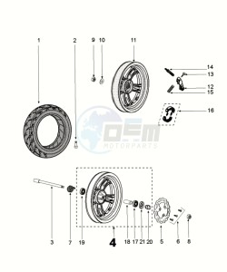 KISBEE 50 A SLN drawing WHEELS