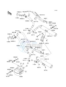 VN 1600 B [VULCAN 1600 MEAN STREAK] (B6F-B8FA) B6F drawing MUFFLER-- S- -