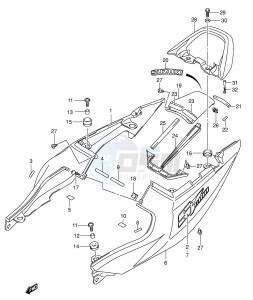 SV1000 (E2) drawing SEAT TAIL COVER (SV1000K4 U1K4 U2K4)