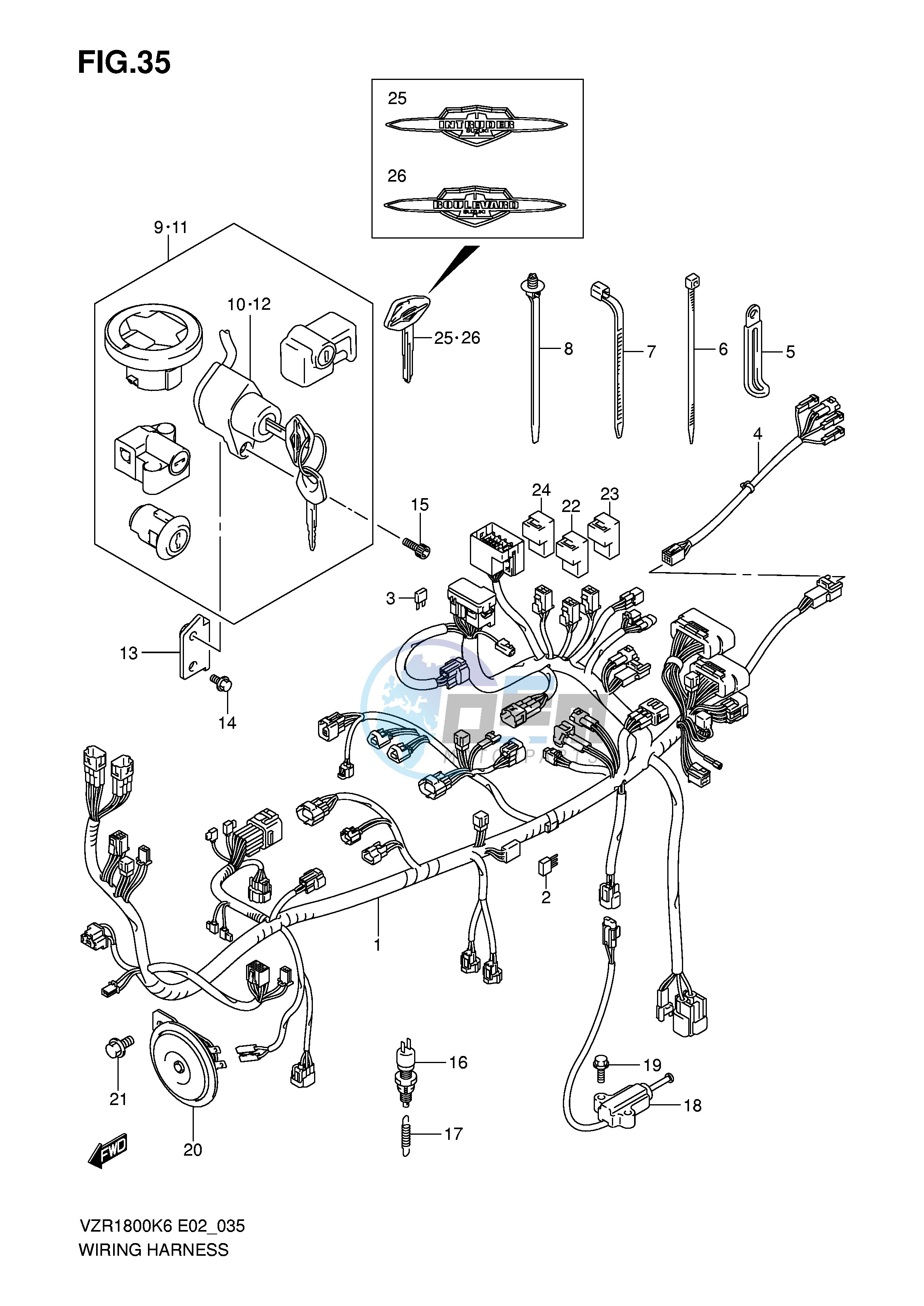 WIRING HARNESS (SEE NOTE)