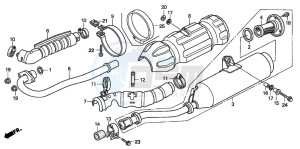 TRX500FA FOURTRAX FOREMAN drawing EXHAUST MUFFLER