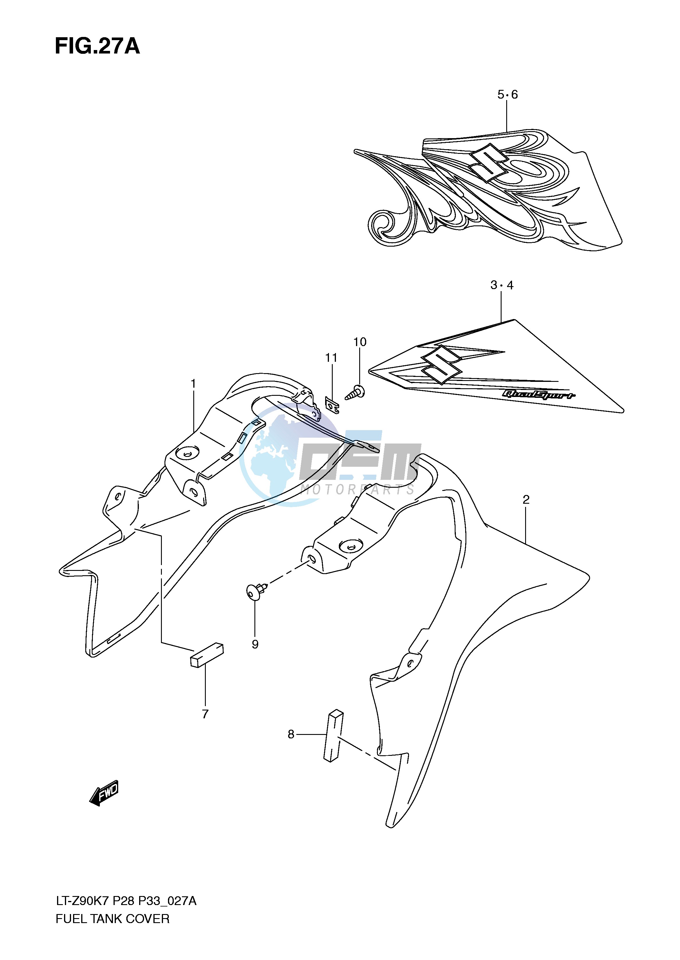 FUEL TANK COVER (MODEL K9)