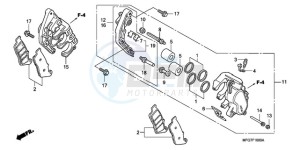 CB600F9 Spain - (SP) drawing FRONT BRAKE CALIPER (CB600F/F3)