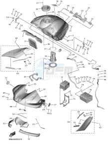 YZF-R6 YZF600 R6 (BN64) drawing FUEL TANK