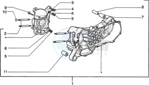 Zip 50 4T drawing Crankcase