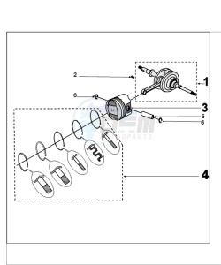 DJANGO 50 4T SPORT P drawing CRANKSHAFT AND PISTON