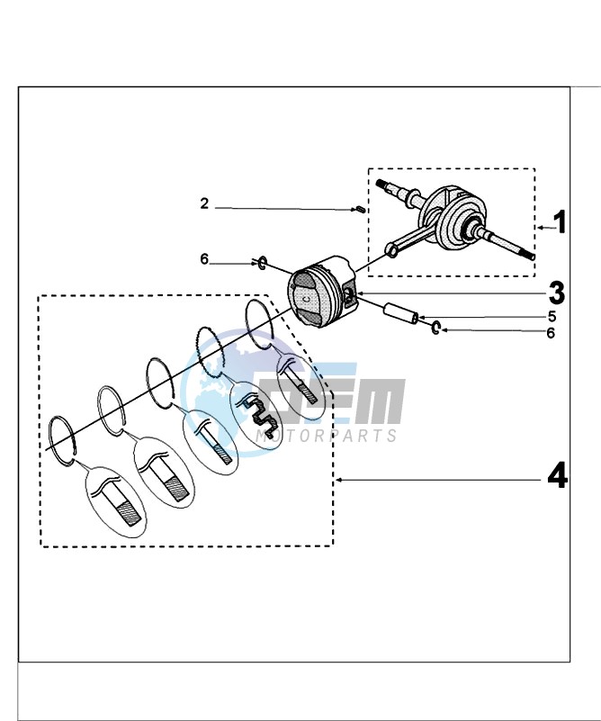 CRANKSHAFT AND PISTON