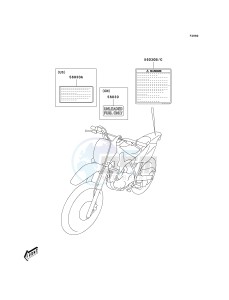 KLX 125 B (B6F) B6F drawing LABELS