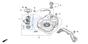 SH125R drawing FUEL TANK