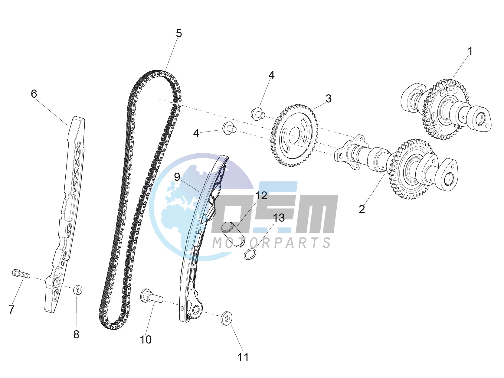 Rear cylinder timing system