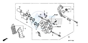 XL700VAB TRANSALP E drawing L. FRONT BRAKE CALIPER (ABS)