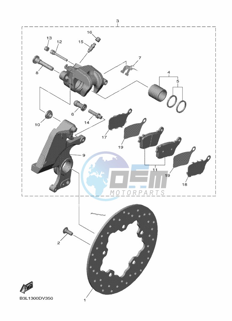 REAR BRAKE CALIPER