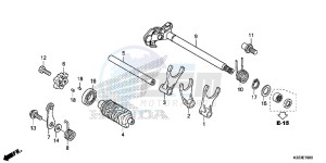 CBR250RF CBR250R Europe Direct - (ED) drawing GEARSHIFT DRUM