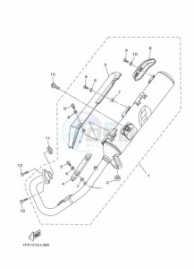 YBR125E (BN9J) drawing EXHAUST