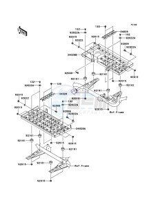 KVF360 4x4 KVF360ADF EU GB drawing Footrests