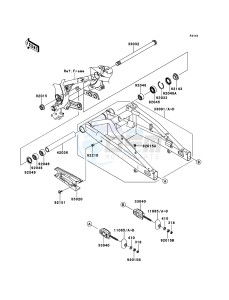 ER-6f ABS EX650B8F GB XX (EU ME A(FRICA) drawing Swingarm