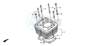 XR400R drawing CYLINDER