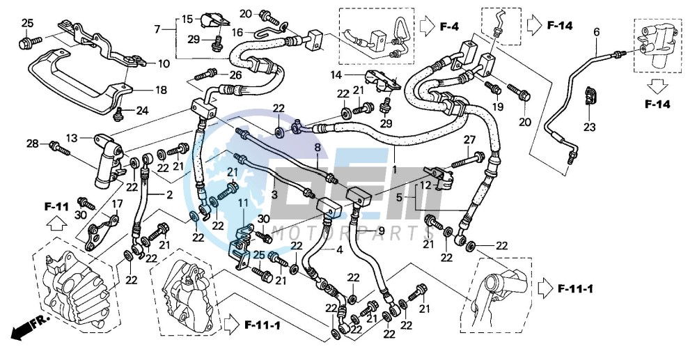 FRONT BRAKE HOSE (ST1300)