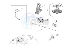 Stelvio 1200 8V STD - NTX drawing Lock hardware kit