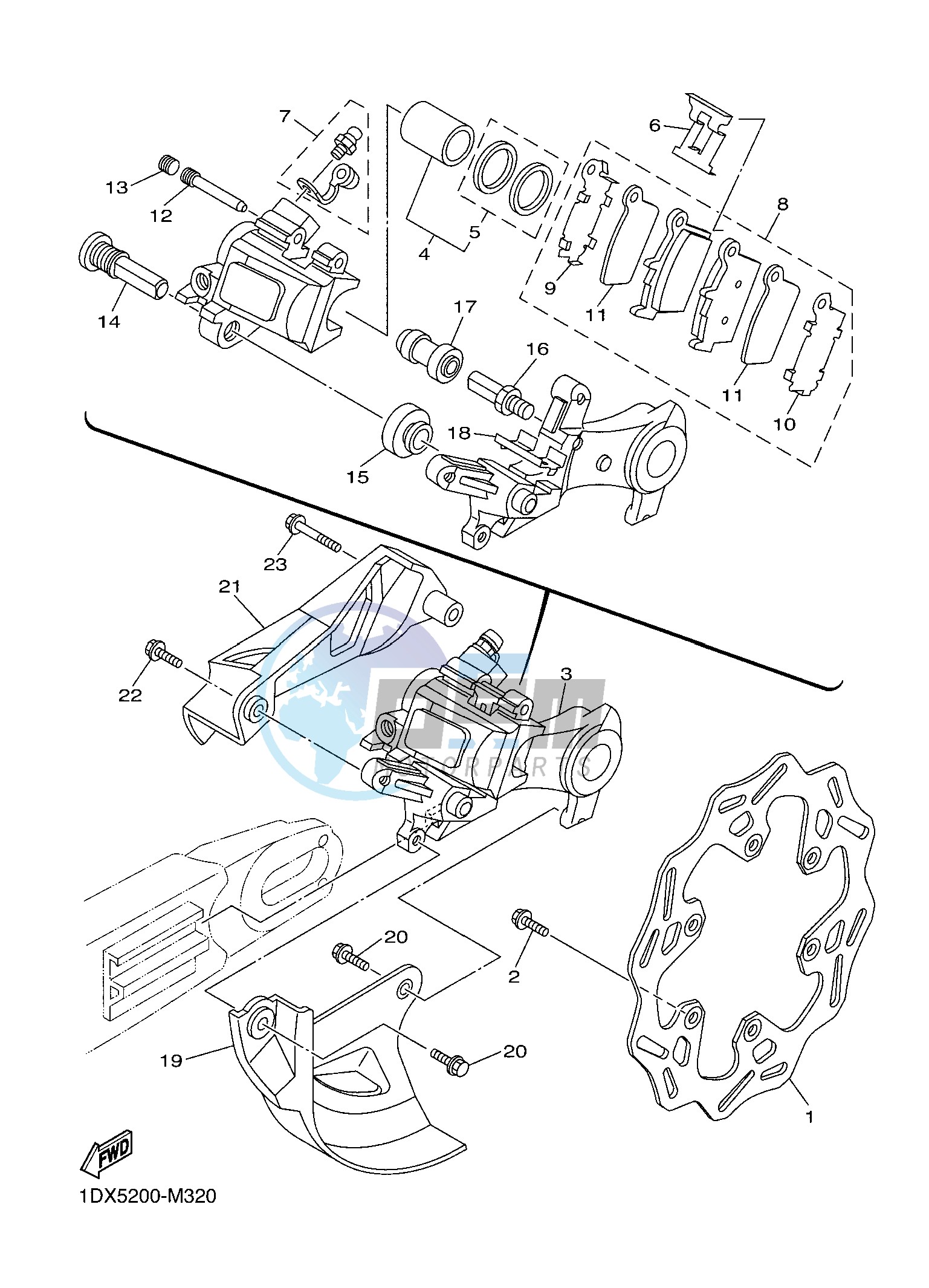 REAR BRAKE CALIPER