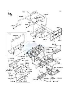 MULE_600 KAF400BCF EU drawing Guards/Cab Frame