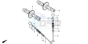 CB500S drawing CAMSHAFT/VALVE