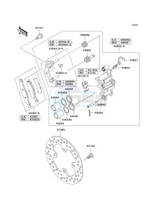 KVF 650 E [BRUTE FORCE 650 4X4 HARDWOODS GREEN HD] (E6F-E9F) E8F drawing FRONT BRAKE