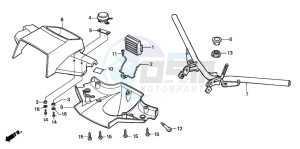 SH50 SCOOPY drawing HANDLE PIPE/ HANDLE COVER