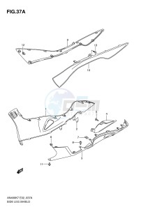 AN400 (E2) Burgman drawing SIDE LEG SHIELD (MODEL K9)