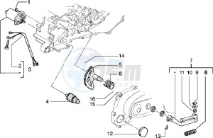 Typhoon 125 X drawing Starting motor-starter lever