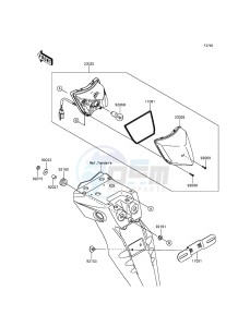 KLX250 KLX250SFF XX (EU ME A(FRICA) drawing Taillight(s)