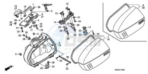 ST1300A9 CH / ABS MME - (CH / ABS MME) drawing SADDLE BAG